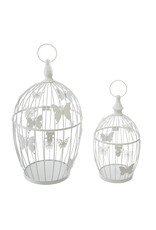 Trukado Miscellaneous - Decorative Birdcage set with butterflies white