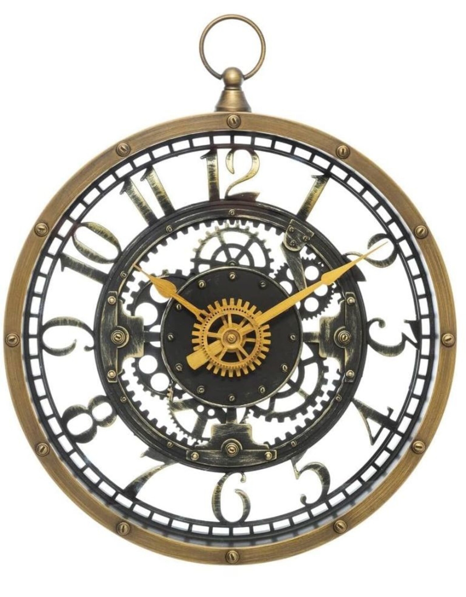 Trukado Miscellaneous - Wall Clock with Cogwheels Industrial Look 27cm x 32cm