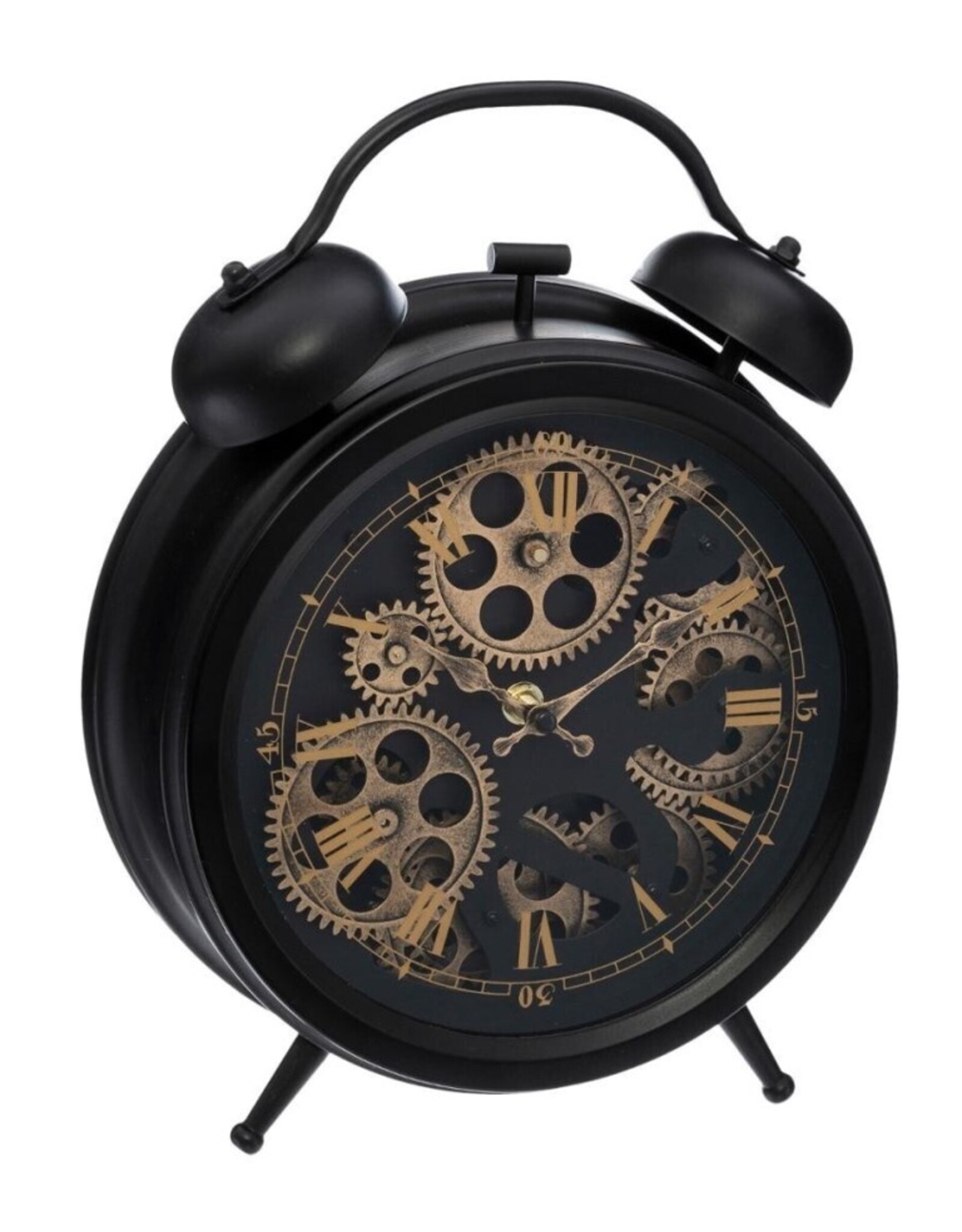 Trukado Miscellaneous - Table Clock with Moving Gears black 26 x 33cm