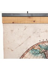 Miscellaneous - Wall decoration Hanging canvas World map 100cm x 78cm