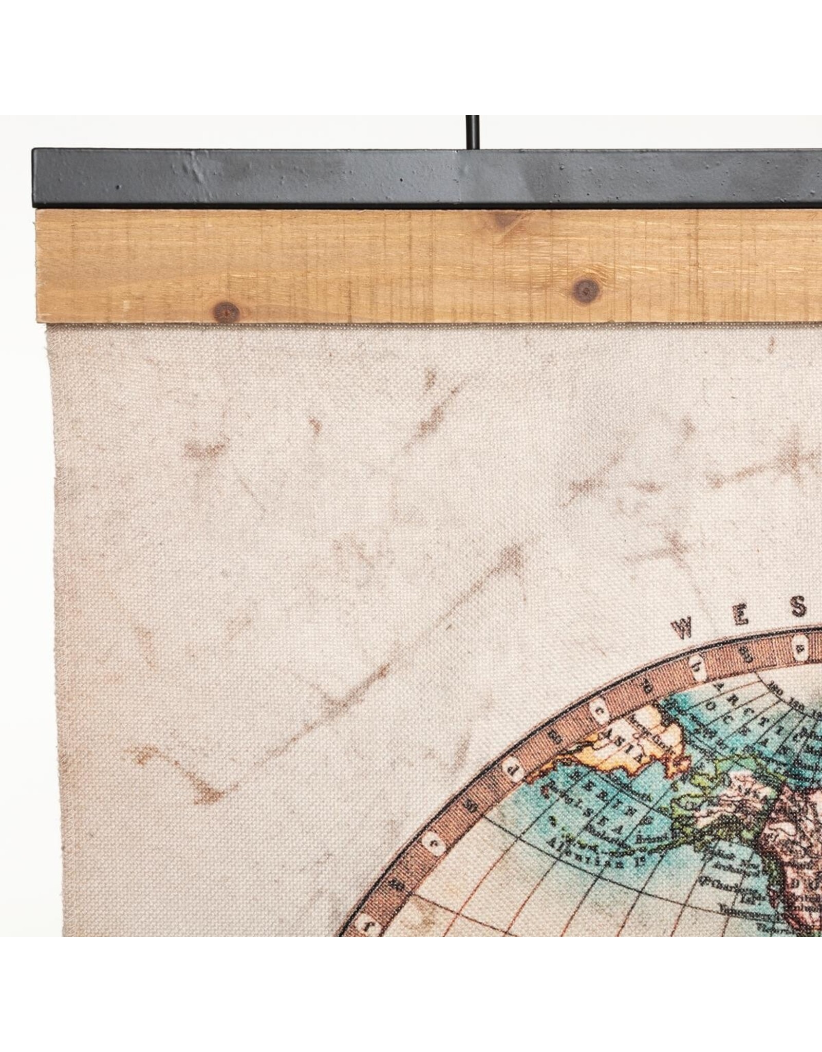 Miscellaneous - Wall decoration Hanging canvas World map 100cm x 78cm