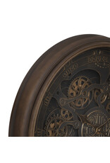 Trukado Miscellaneous - Wall clock with visible and moving cogs 76cm