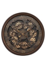 Trukado Miscellaneous - Wall clock with visible and moving cogs 76cm