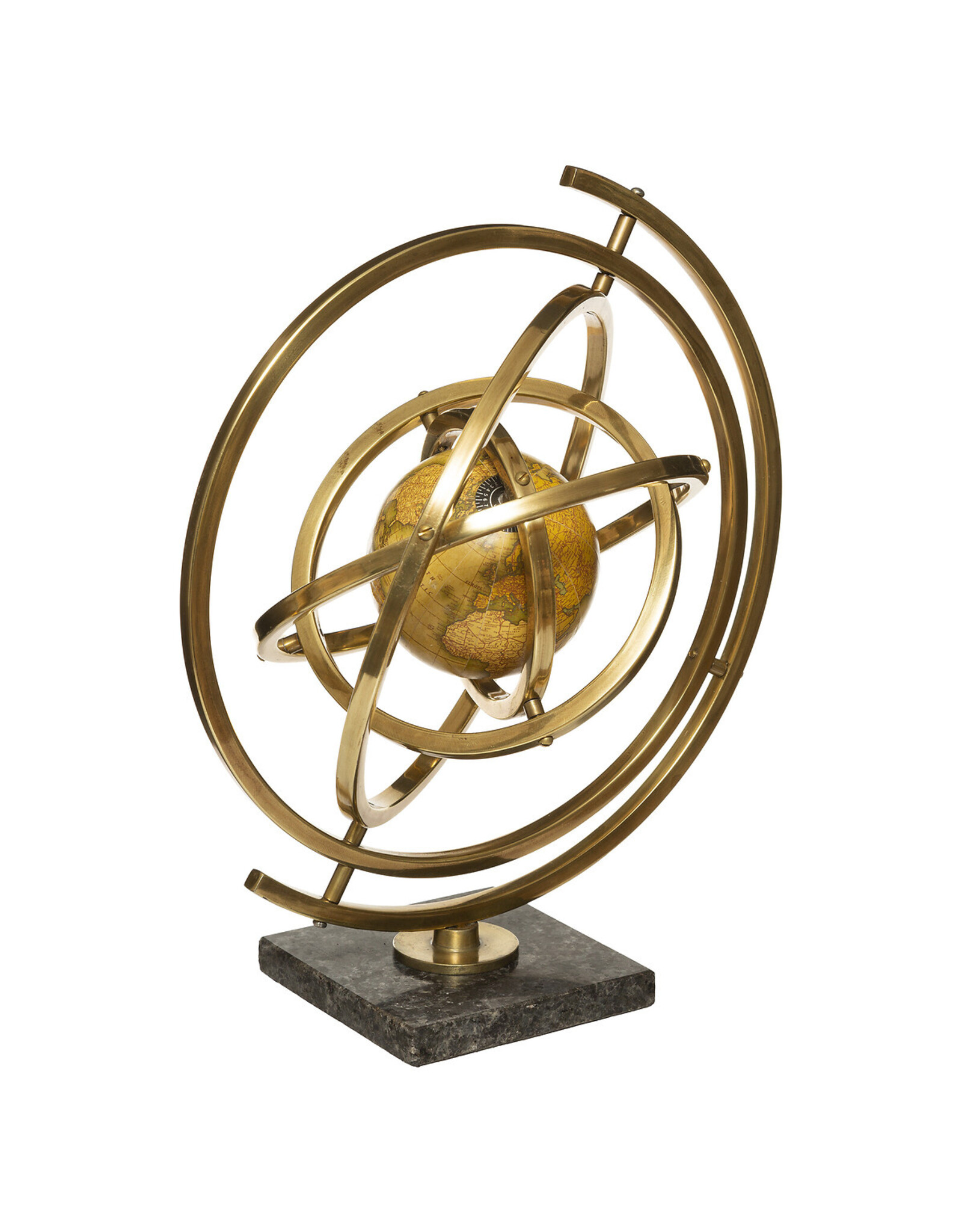 Giftware & Lifestyle - Globe on Marble Base with Brass Ornament