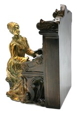 Dutch Style Giftware & Lifestyle - Figurine/Bookend Lady behind piano Baroque style