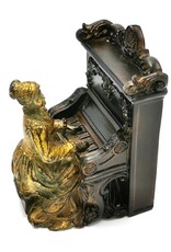 Dutch Style Giftware & Lifestyle - Figurine/Bookend Lady behind piano Baroque style