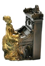 Dutch Style Giftware & Lifestyle - Figurine/Bookend Lady behind piano Baroque style