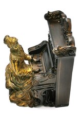 Dutch Style Giftware & Lifestyle - Figurine/Bookend Lady behind piano Baroque style