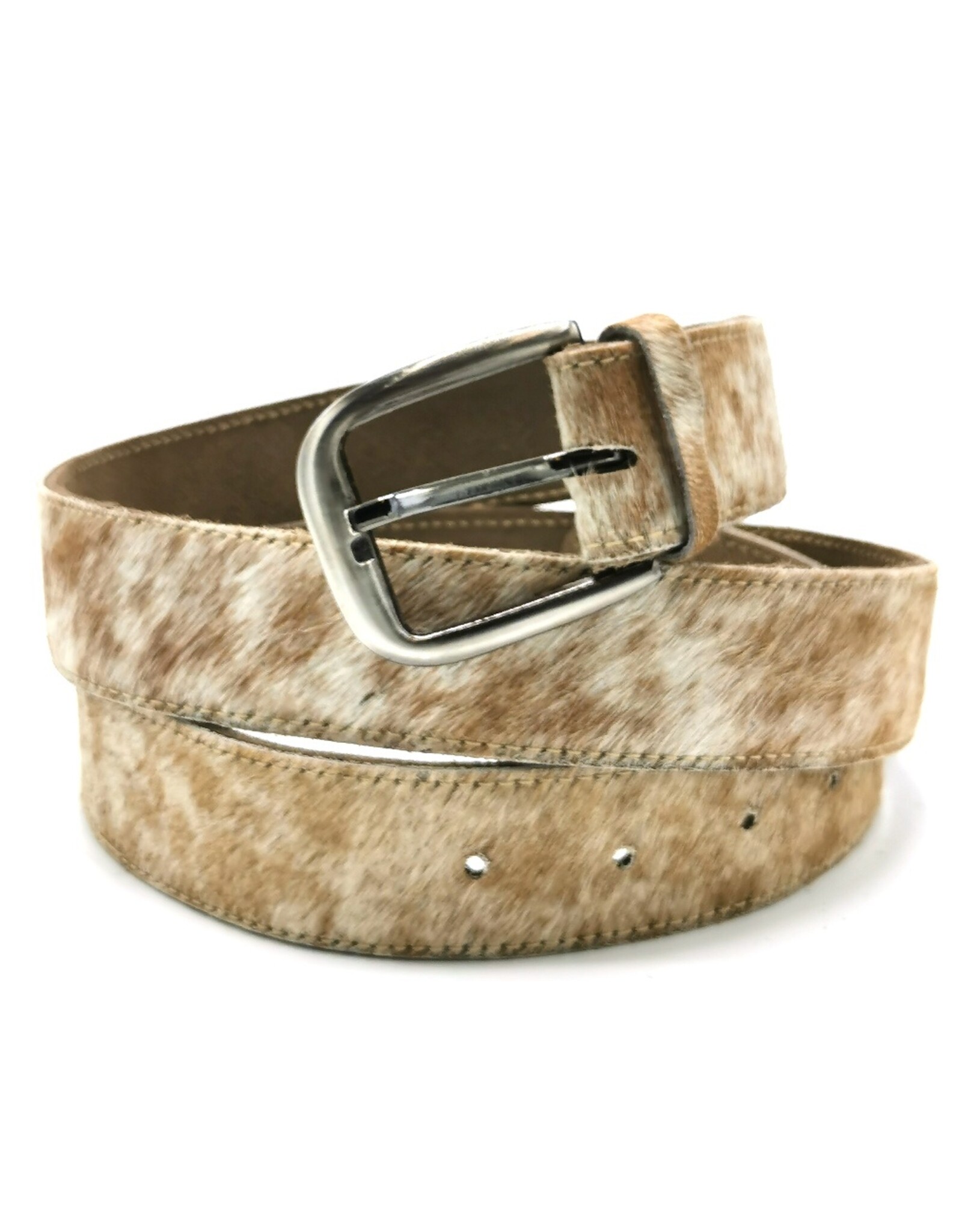 Trukado Leather belts and buckles - Cowhide belt light brown with spots