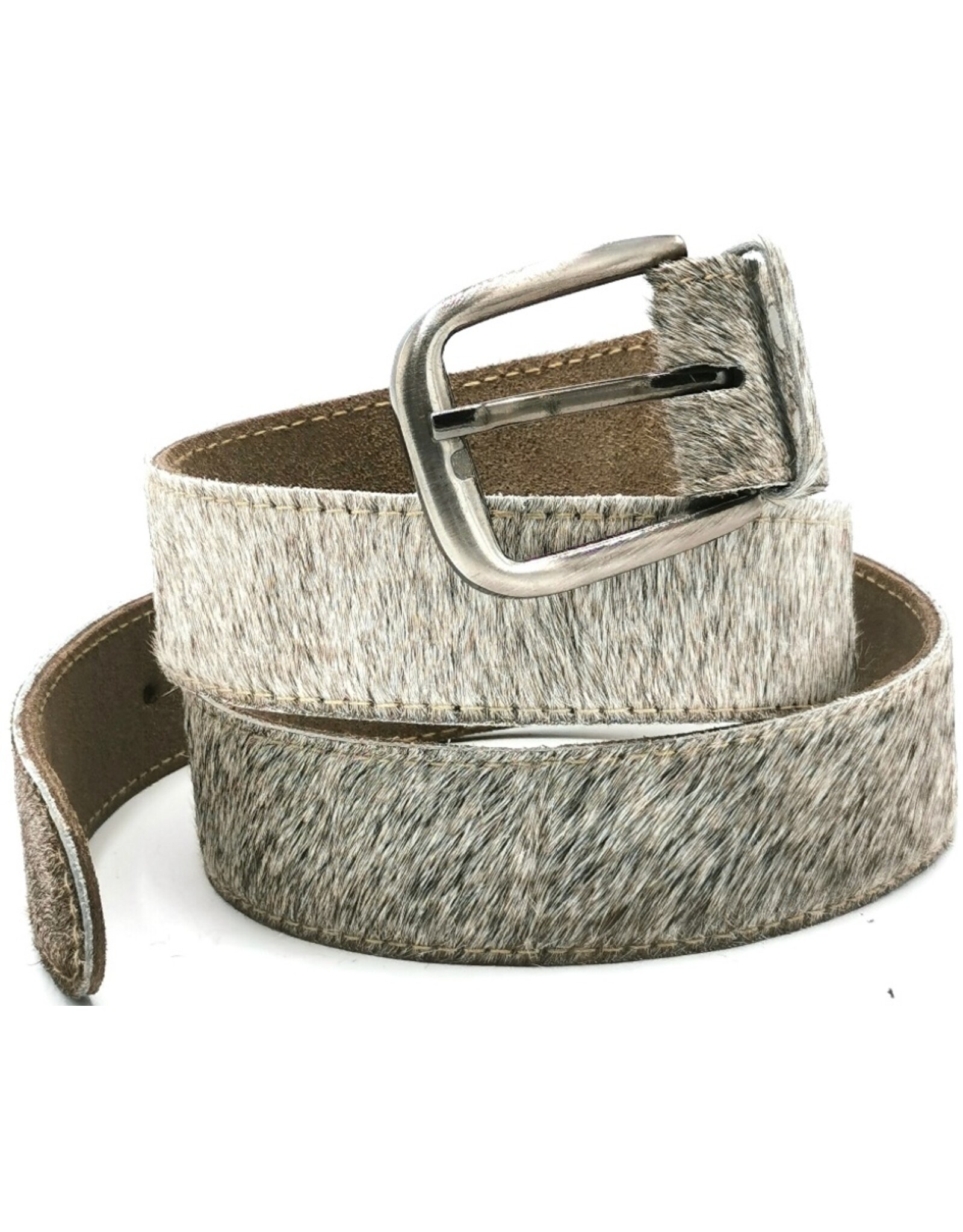 Trukado Leather belts and buckles - Cowhide belt Grey