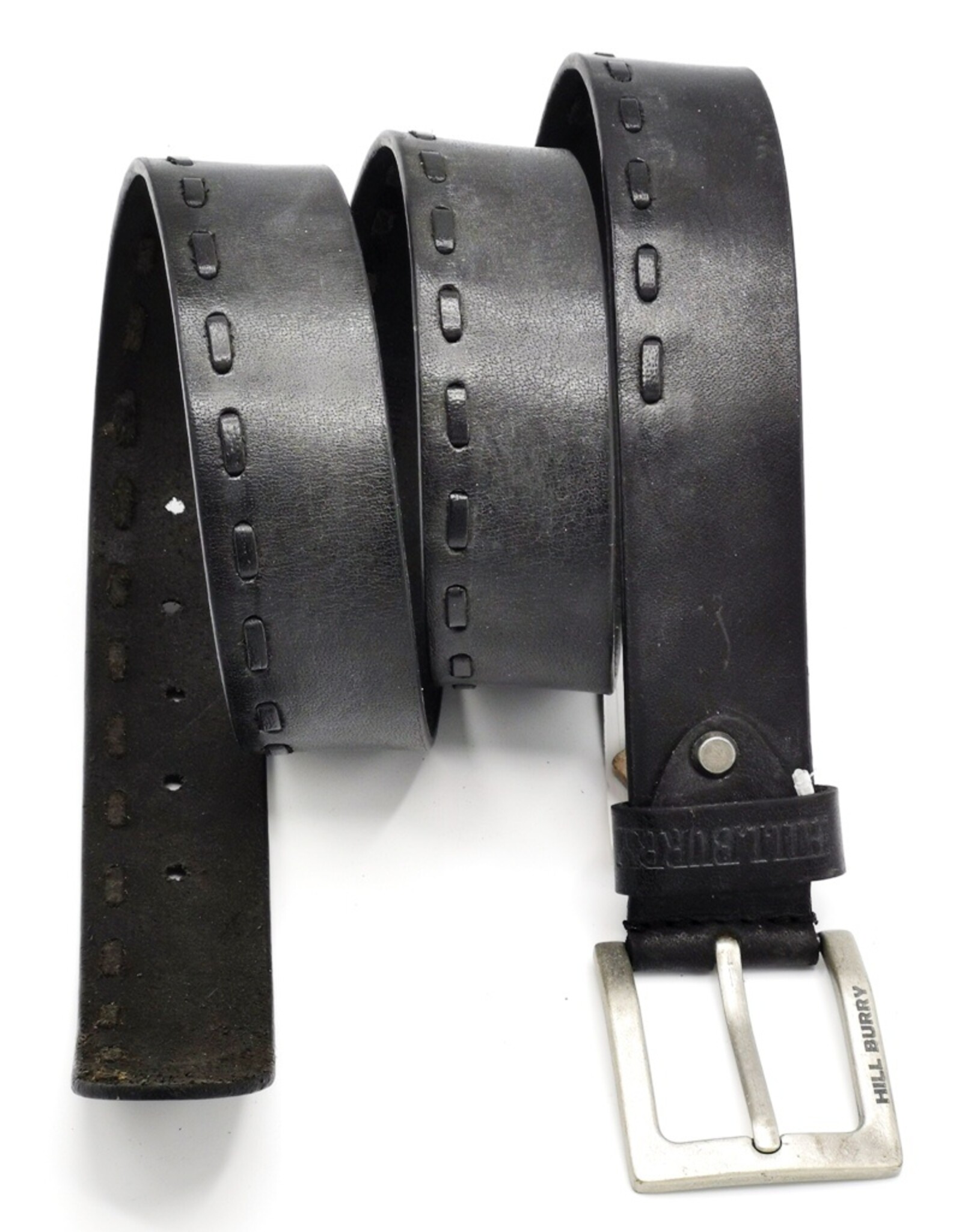 HillBurry Leather belts -  HillBurry Leather belt black, solid leather