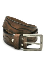 HillBurry Leren riemen - HillBurry Leren riem  "Waves", massief leer