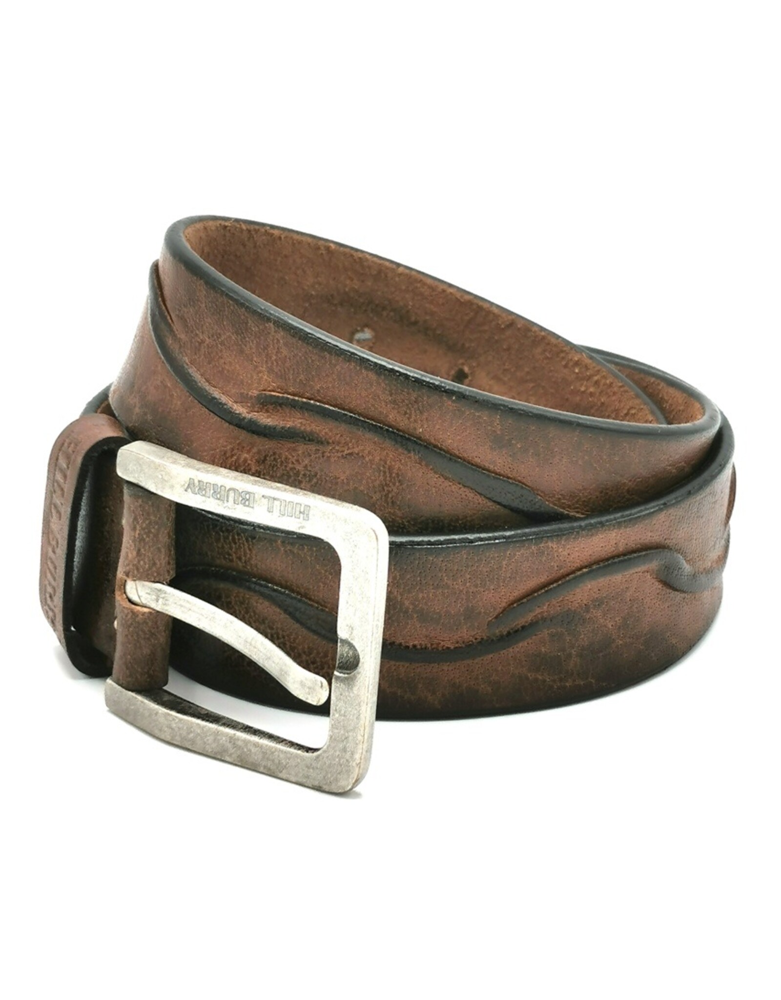 HillBurry Leren riemen - HillBurry Leren riem  "Waves", massief leer