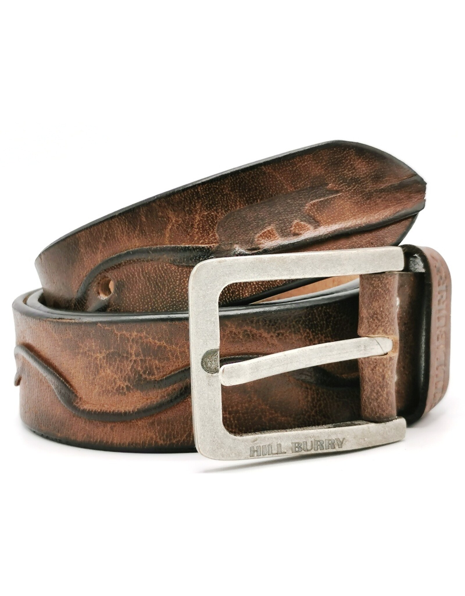 HillBurry Leather belts - HillBurry Leather belt  "Waves", solid leather