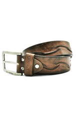 HillBurry Leren riemen - HillBurry Leren riem  "Waves", massief leer