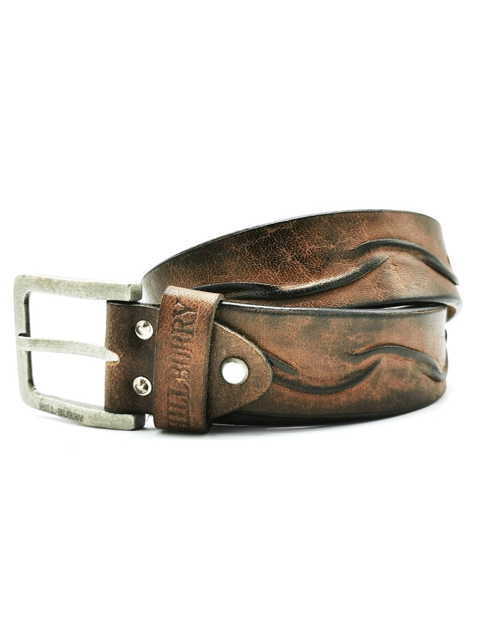 HillBurry Leather belts - HillBurry Leather belt  "Waves", solid leather