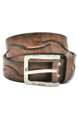 HillBurry Leather belts - HillBurry Leather belt  "Waves", solid leather