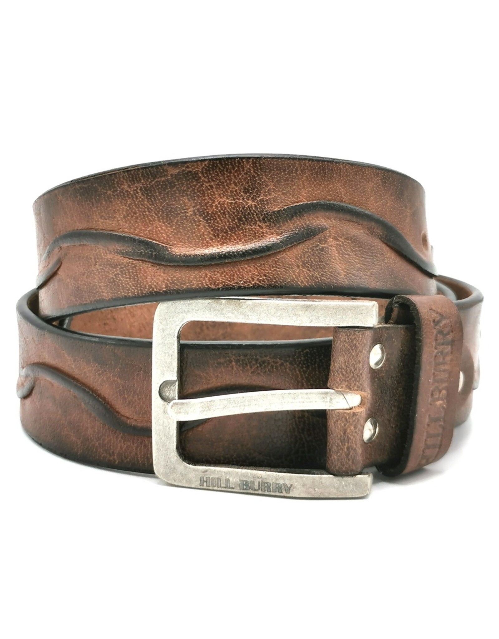 HillBurry Leather belts - HillBurry Leather belt  "Waves", solid leather