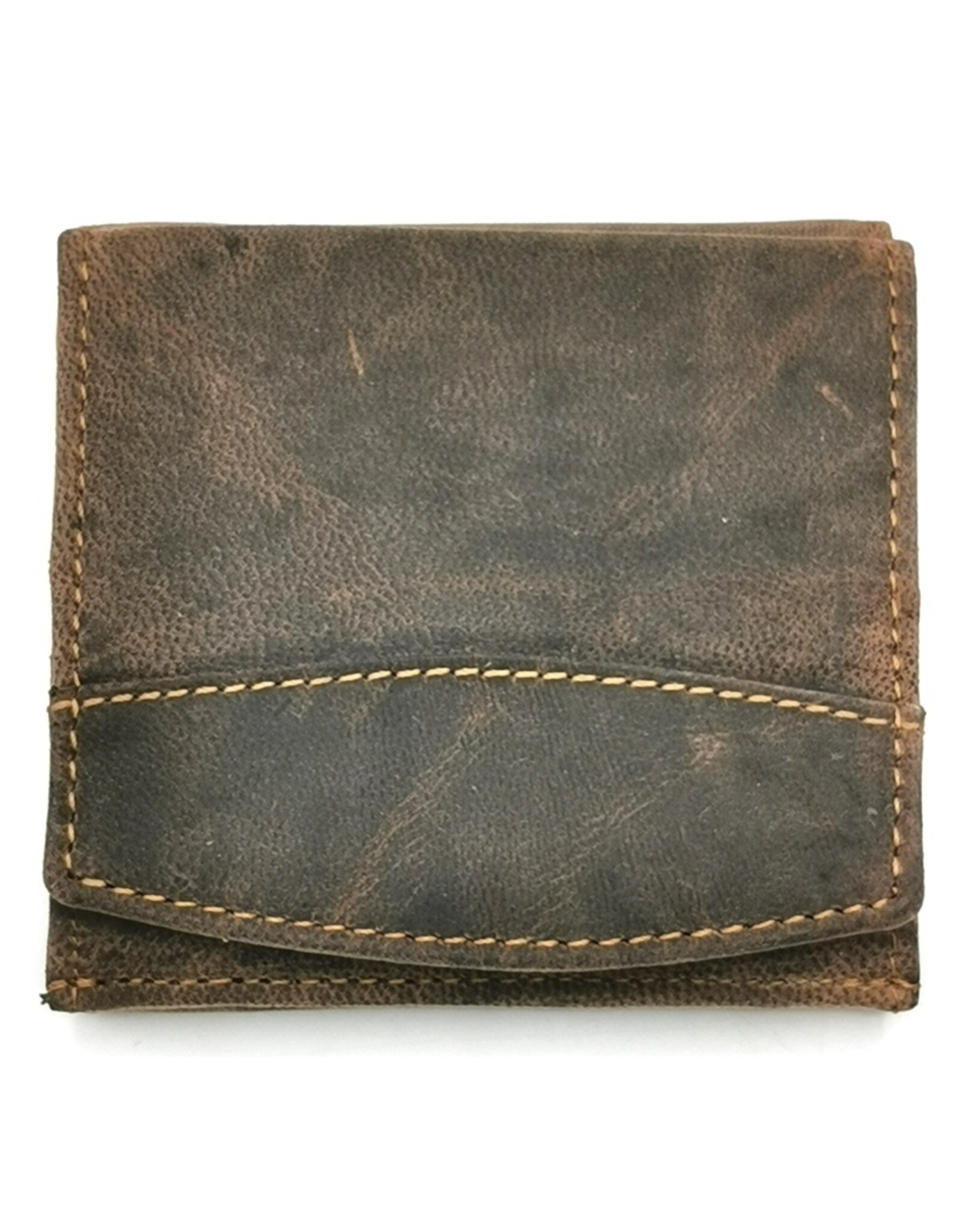 Hunters Leather Wallets - Leather wallet with large coin compartment and RFID