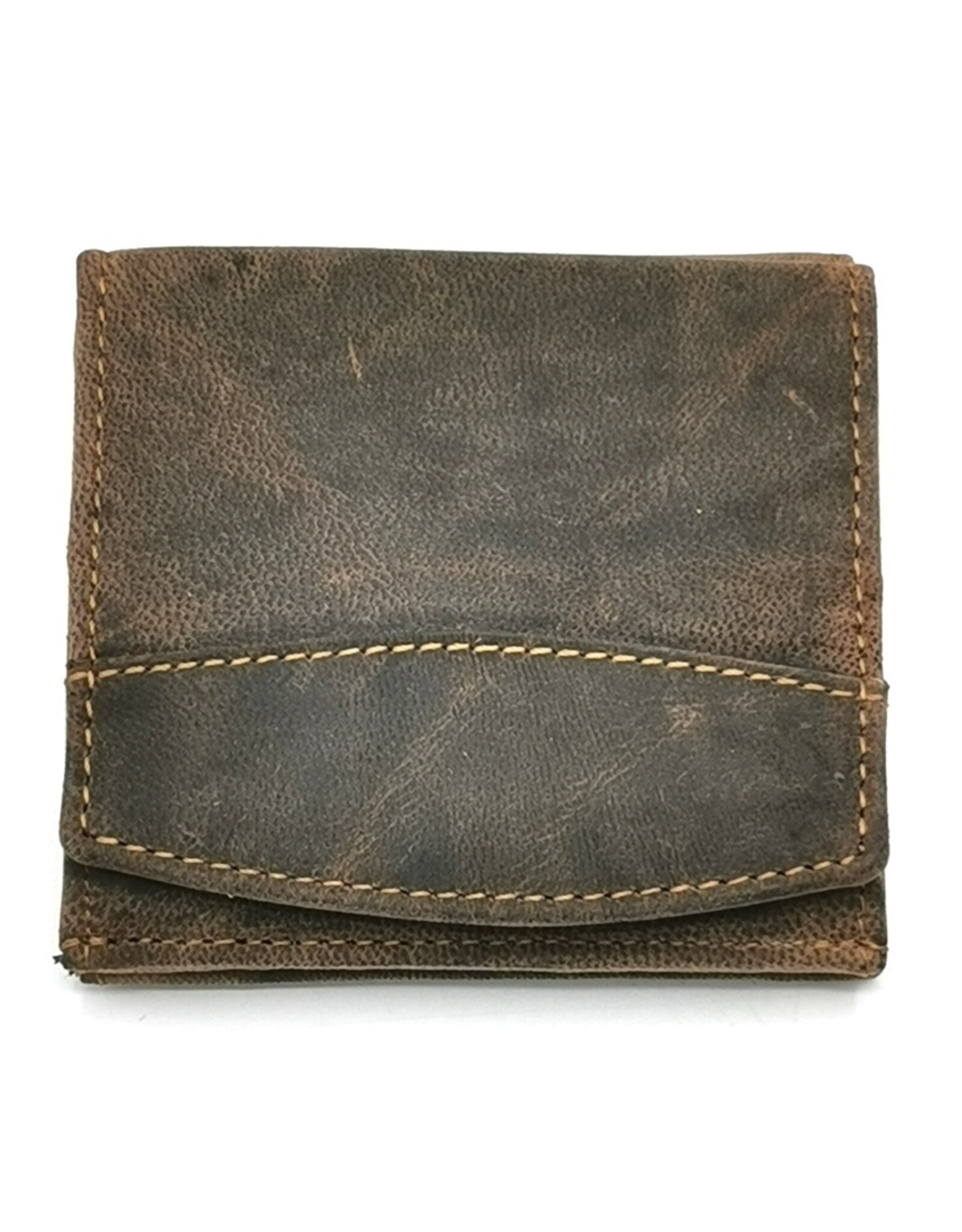 Hunters Leather Wallets - Leather wallet with large coin compartment and RFID