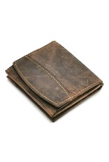 Hunters Leather Wallets - Leather wallet with large coin compartment and RFID