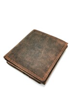 Hunters Leather Wallets - Leather wallet with large coin compartment and RFID