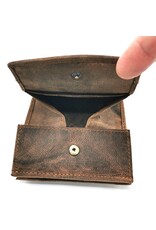 Hunters Leather Wallets - Leather wallet with large coin compartment and RFID