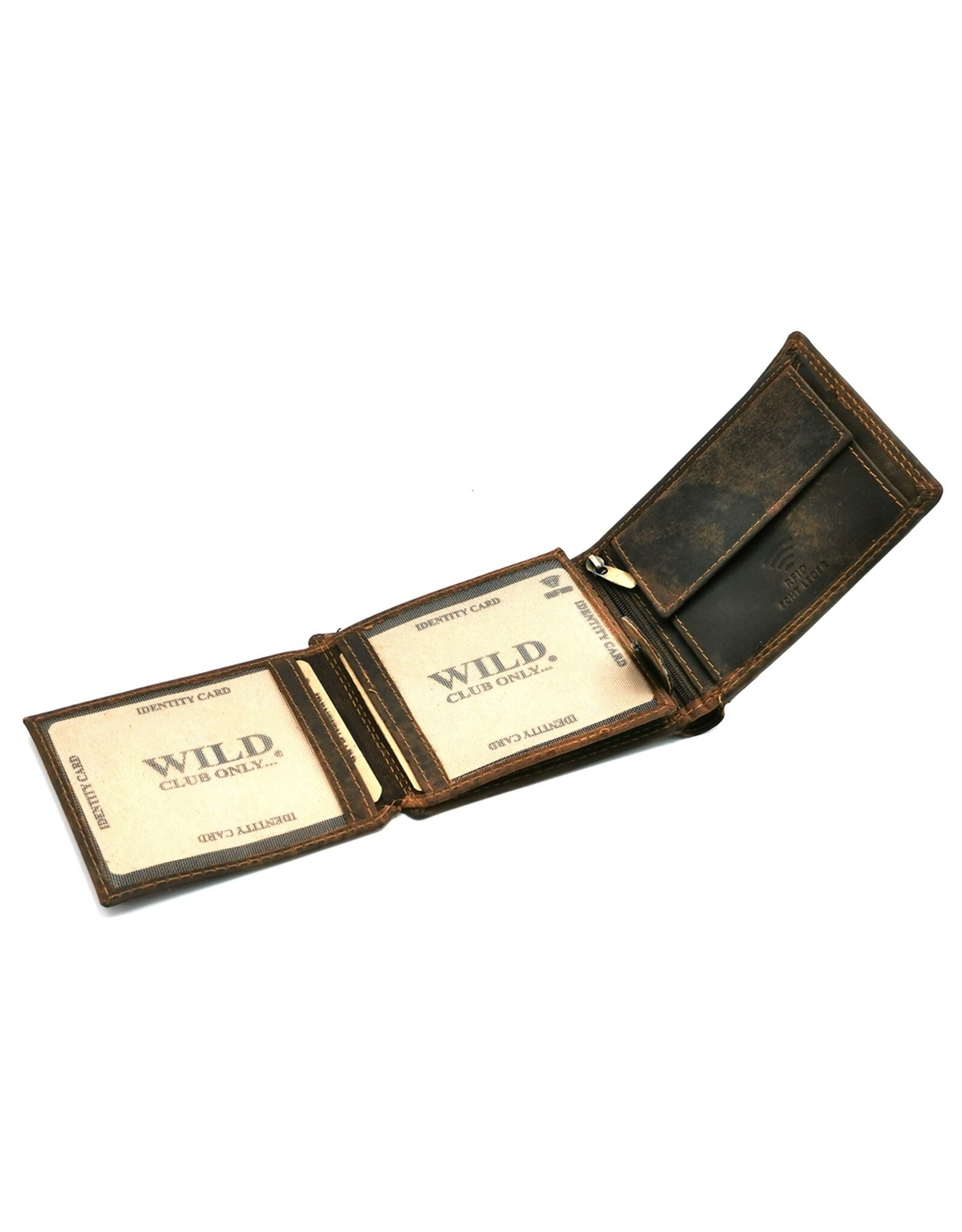 Wild Club Leather Wallets - Leather wallet with Shepherd dog RFID