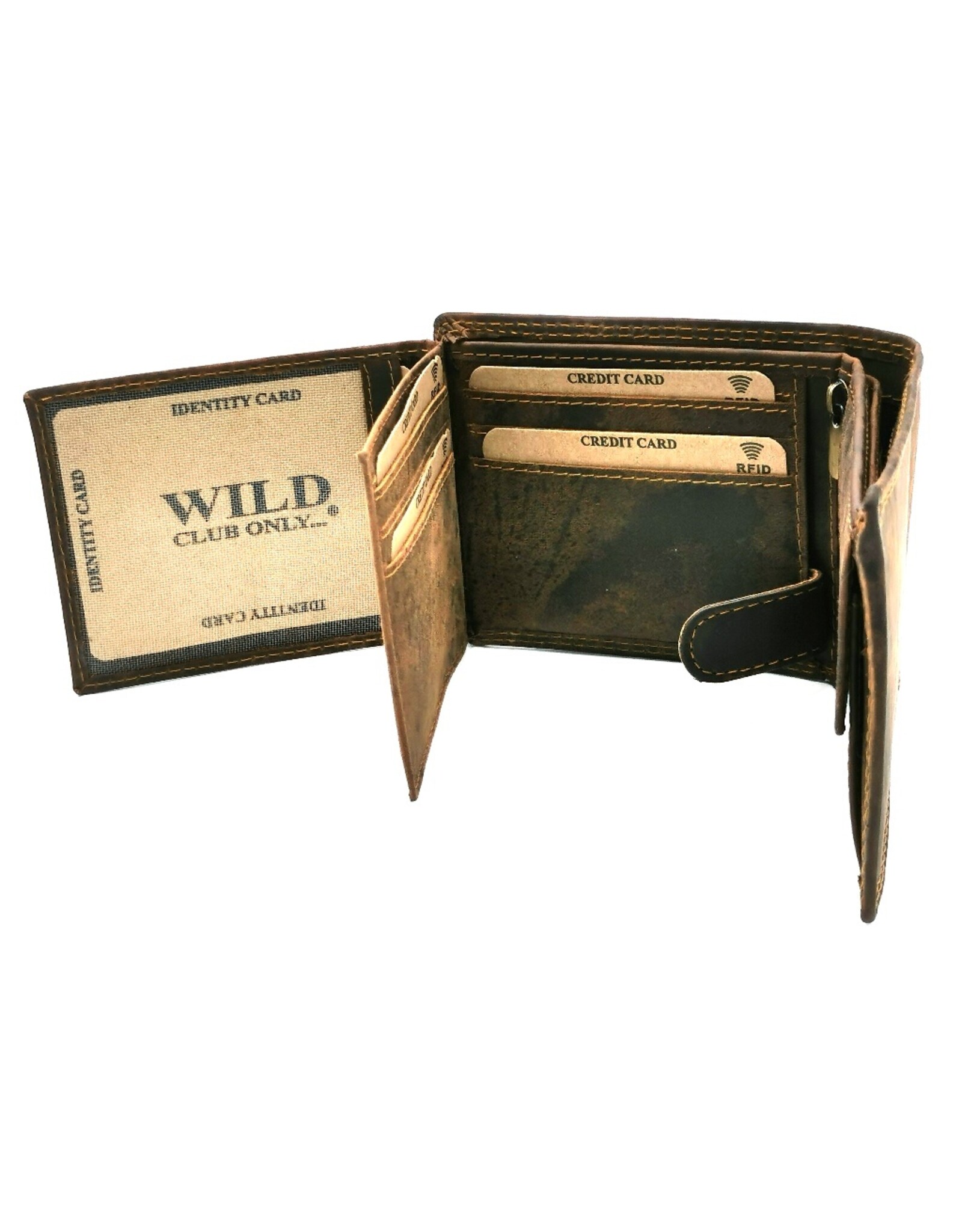 Wild Club Leather Wallets - Leather wallet with Shepherd dog RFID