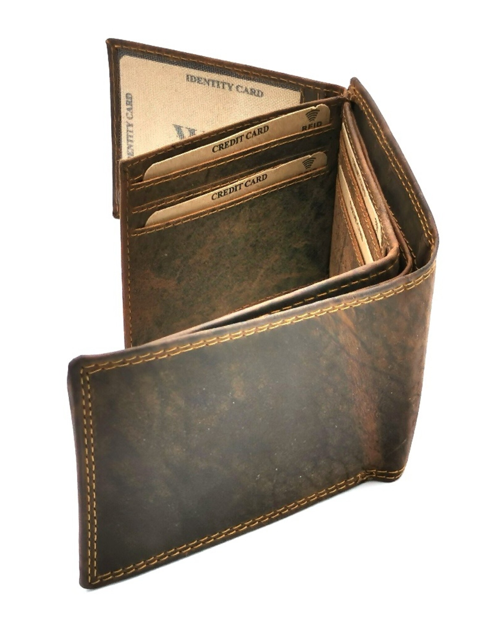 Wild Club Leather Wallets - Leather wallet with Shepherd dog RFID