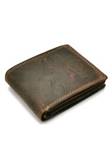 Wild Club Leather Wallets - Leather wallet with Shepherd dog RFID