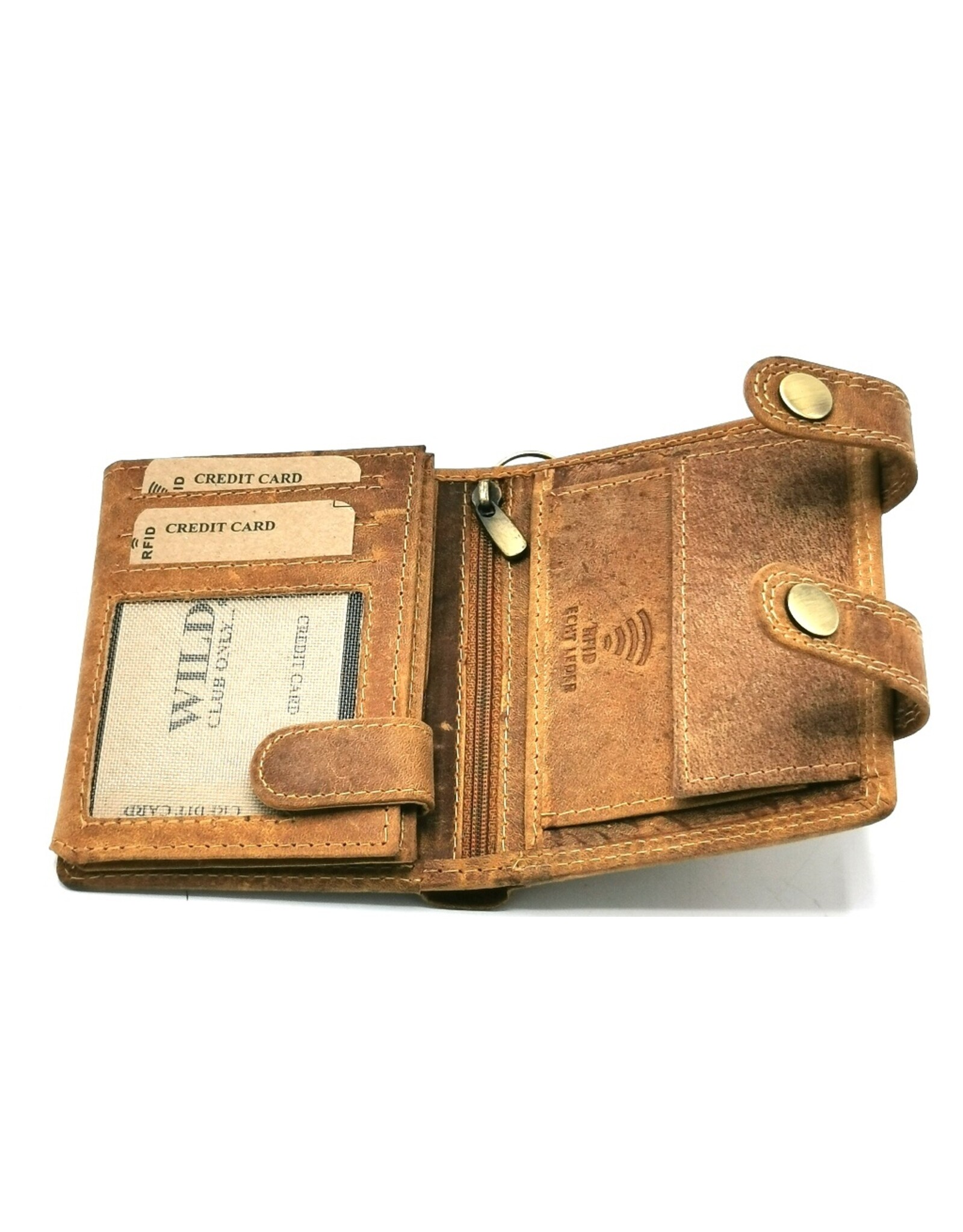 Wild Club Leather Wallets -  Leather wallet with embossed Shepherd dog RFID