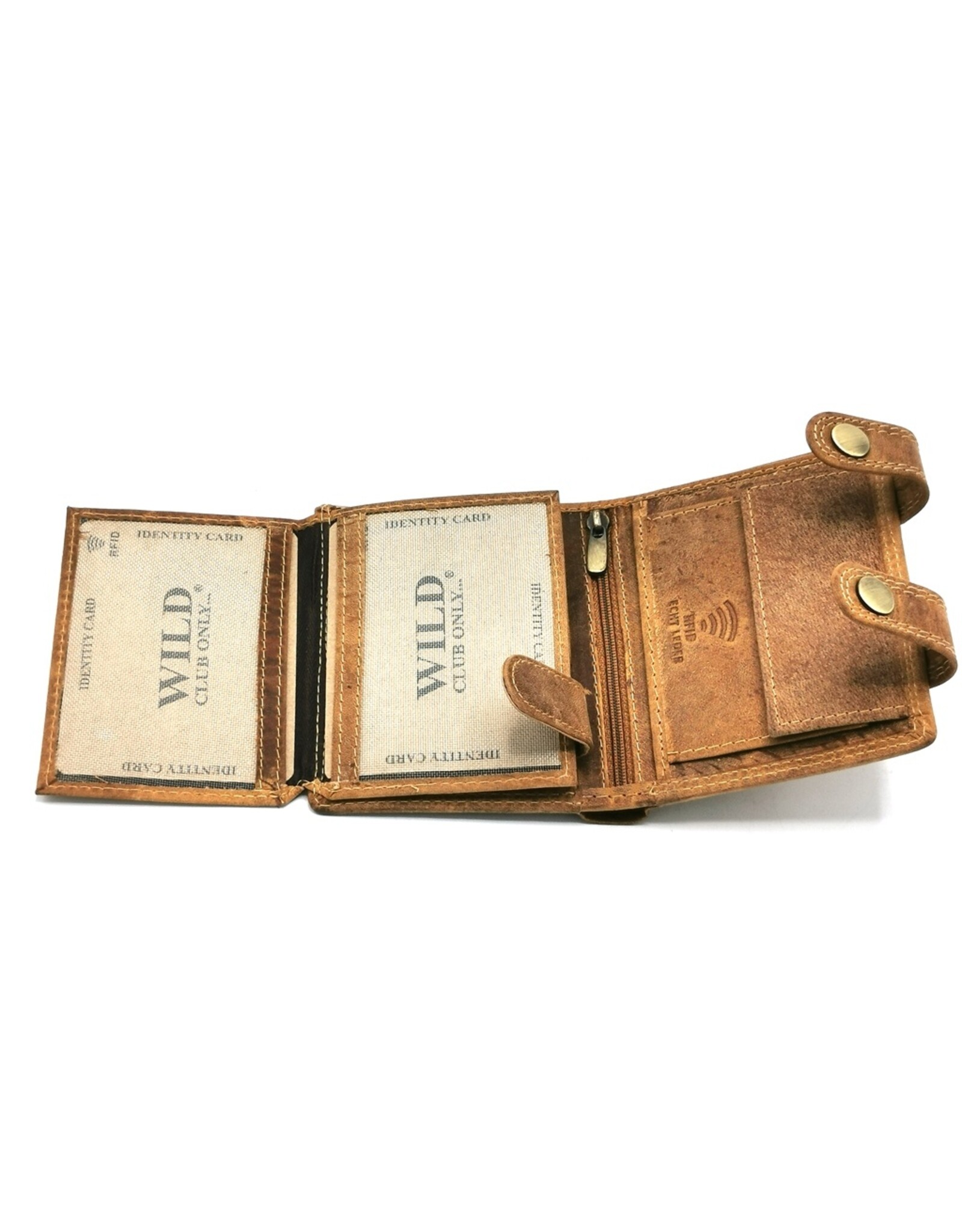 Wild Club Leather Wallets -  Leather wallet with embossed Shepherd dog RFID