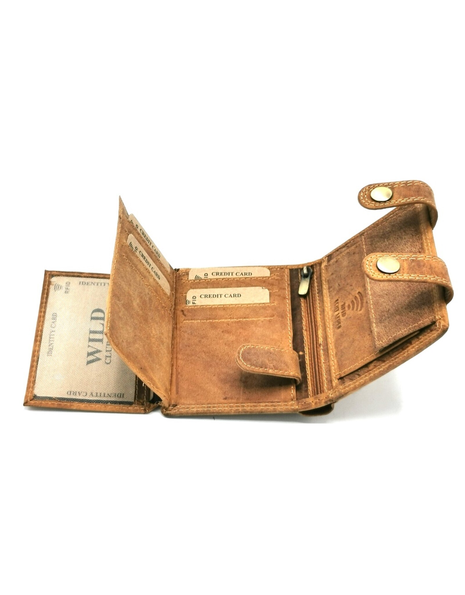 Wild Club Leather Wallets -  Leather wallet with embossed Shepherd dog RFID