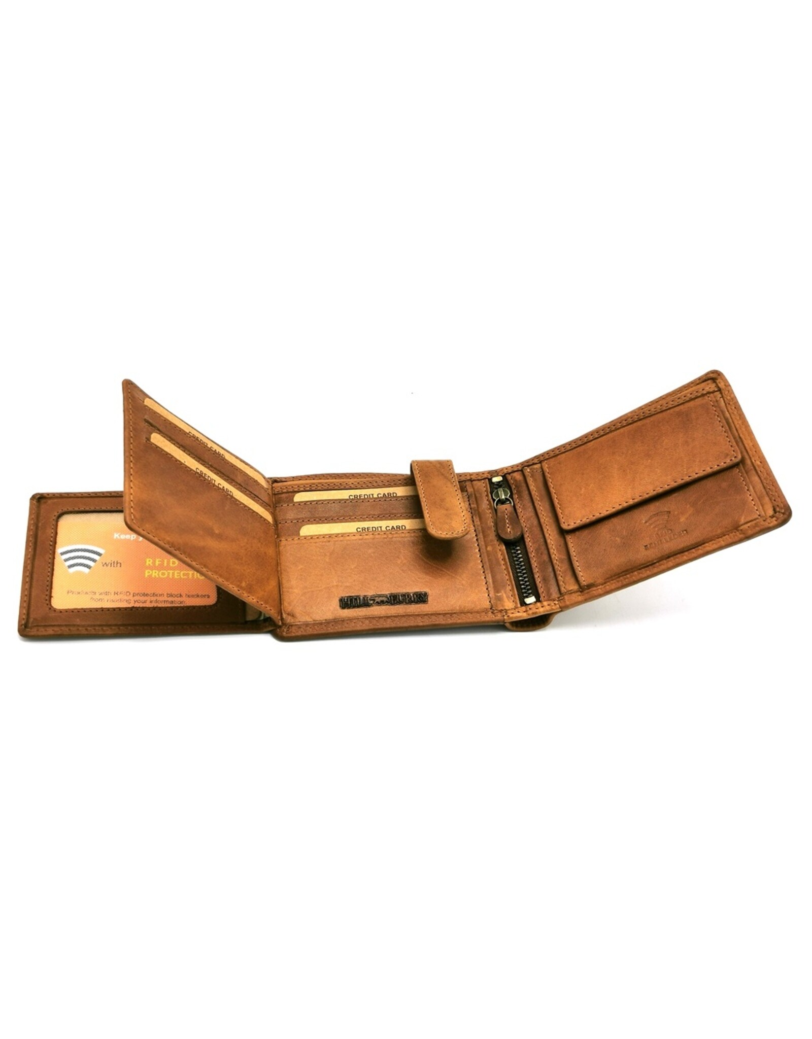 HillBurry Leather Wallets -  HillBurry Leather Wallet with Anchor horizontal