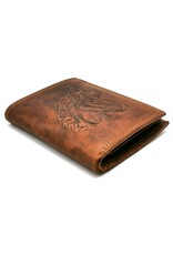 Hutmann Leather Wallets - Leather wallet with embossed horse head (vertical)
