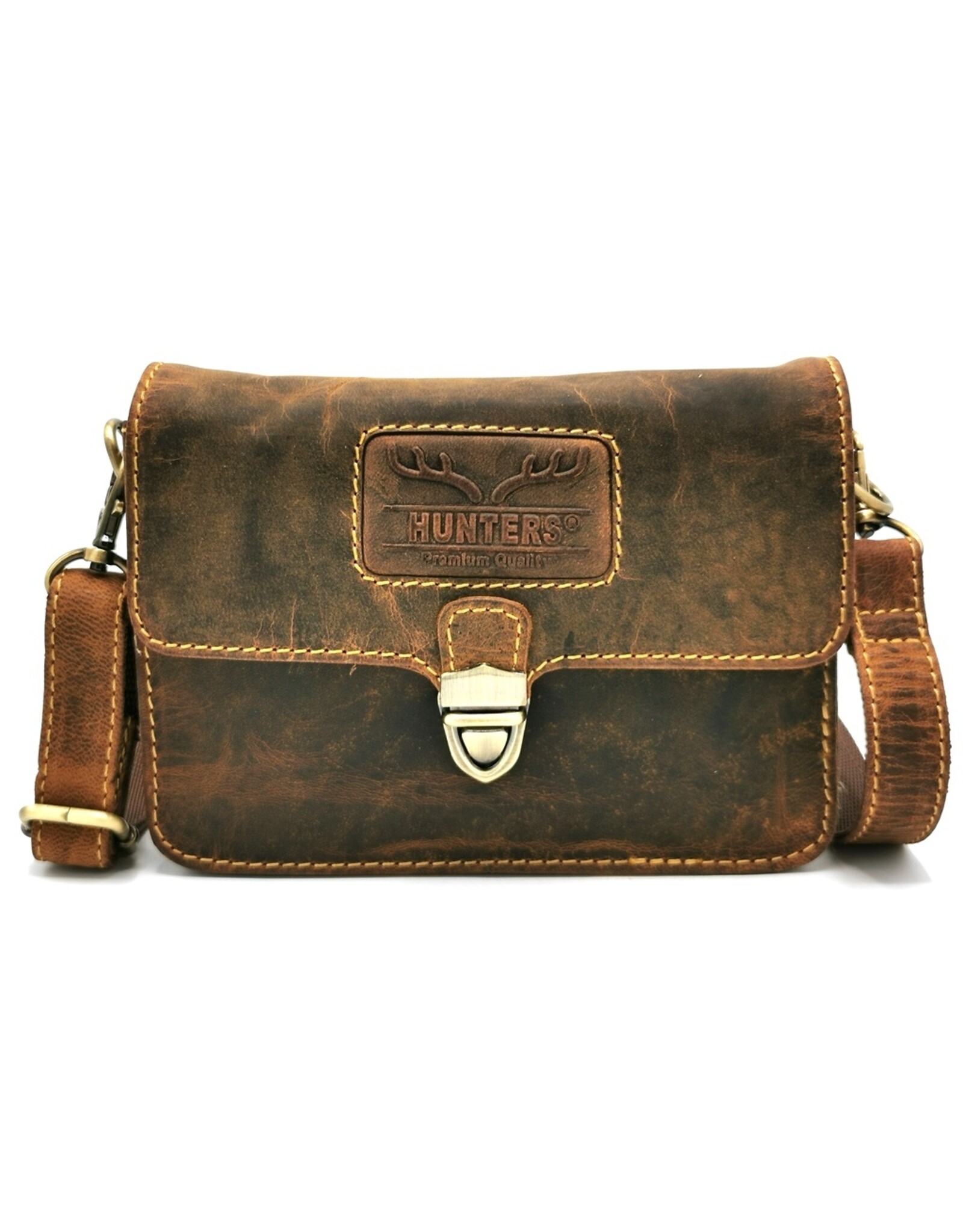 Hunters Leather Festival bags, waist bags and belt bags - Hunters Leather Shoulder Bag Vintage leather