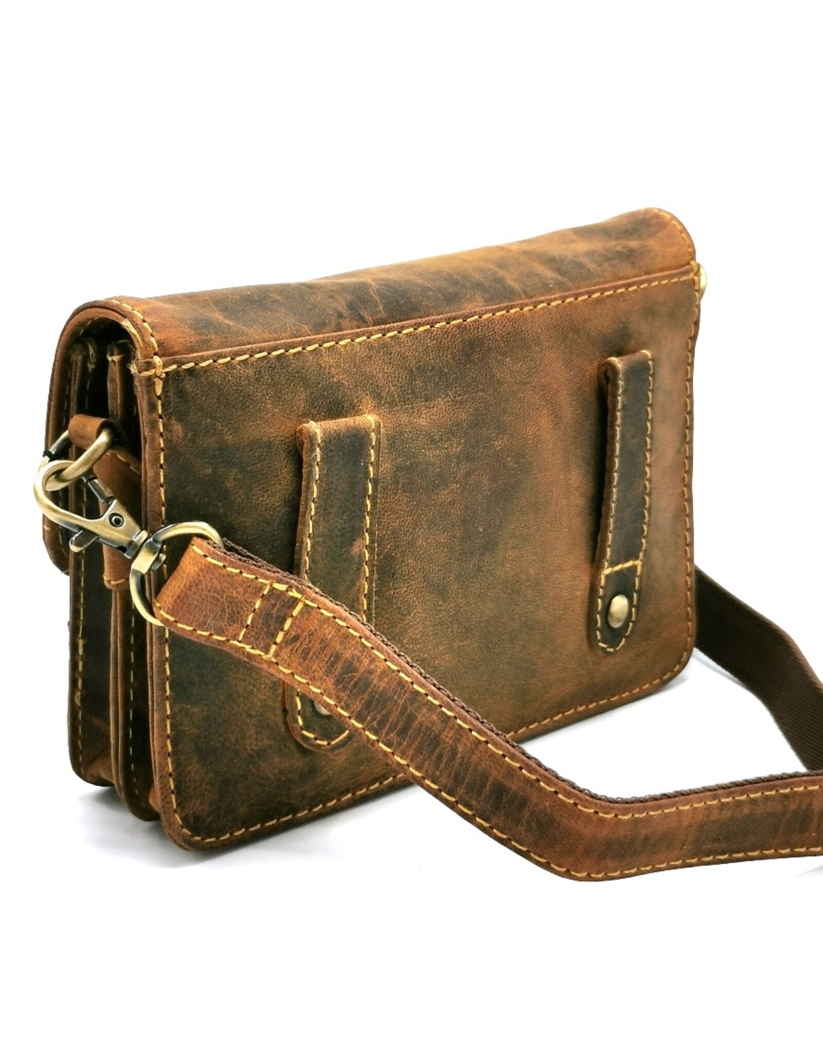 Hunters Leather Festival bags, waist bags and belt bags - Hunters Leather Shoulder Bag Vintage leather