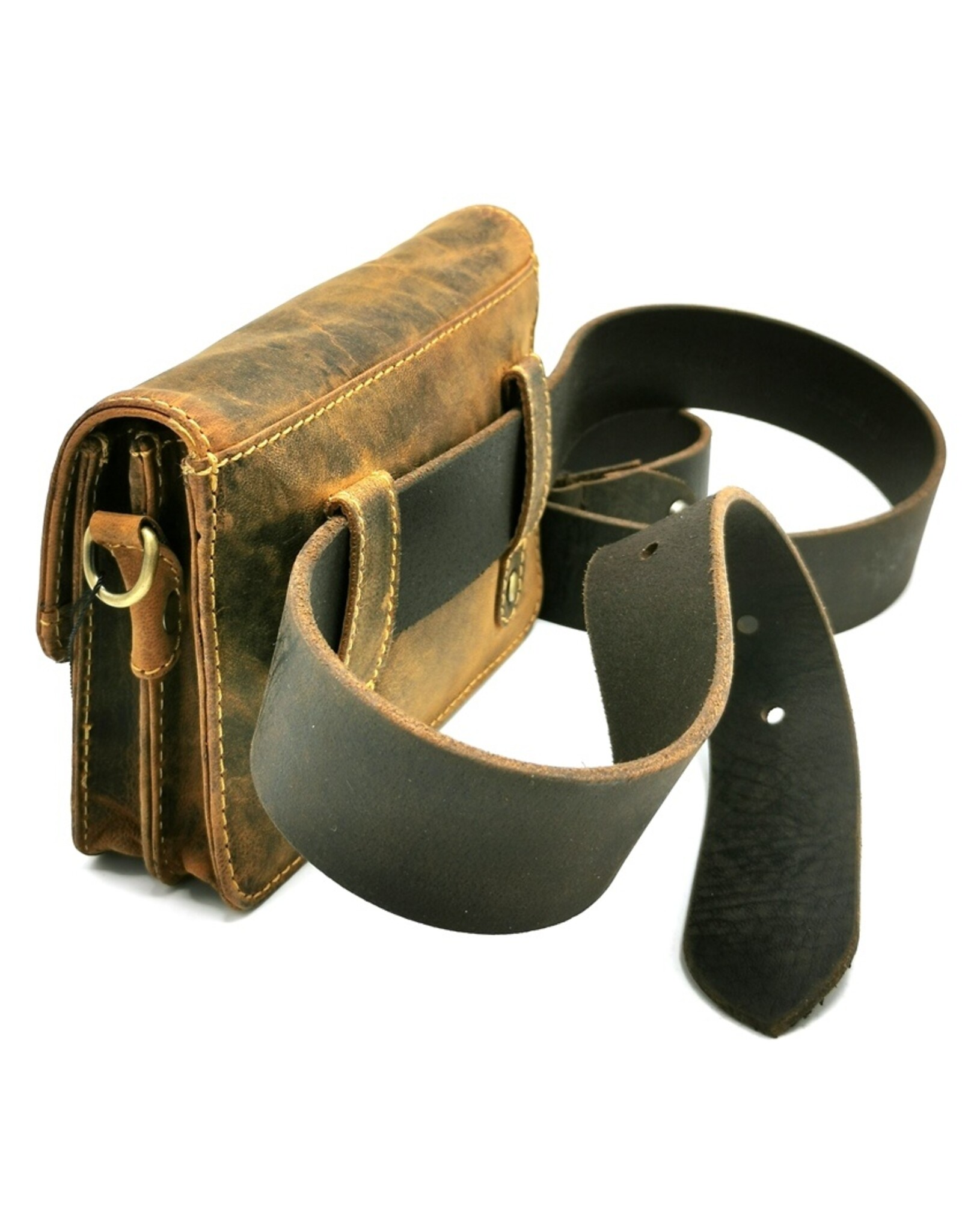 Hunters Leather Festival bags, waist bags and belt bags - Hunters Leather Shoulder Bag Vintage leather