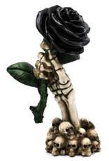 Puckator Giftware & Lifestyle - Skeleton Hand Holding Black Rose ornament