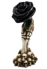 Puckator Giftware & Lifestyle - Skeleton Hand Holding Black Rose ornament