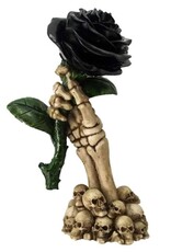 Puckator Giftware & Lifestyle - Skeleton Hand Holding Black Rose ornament