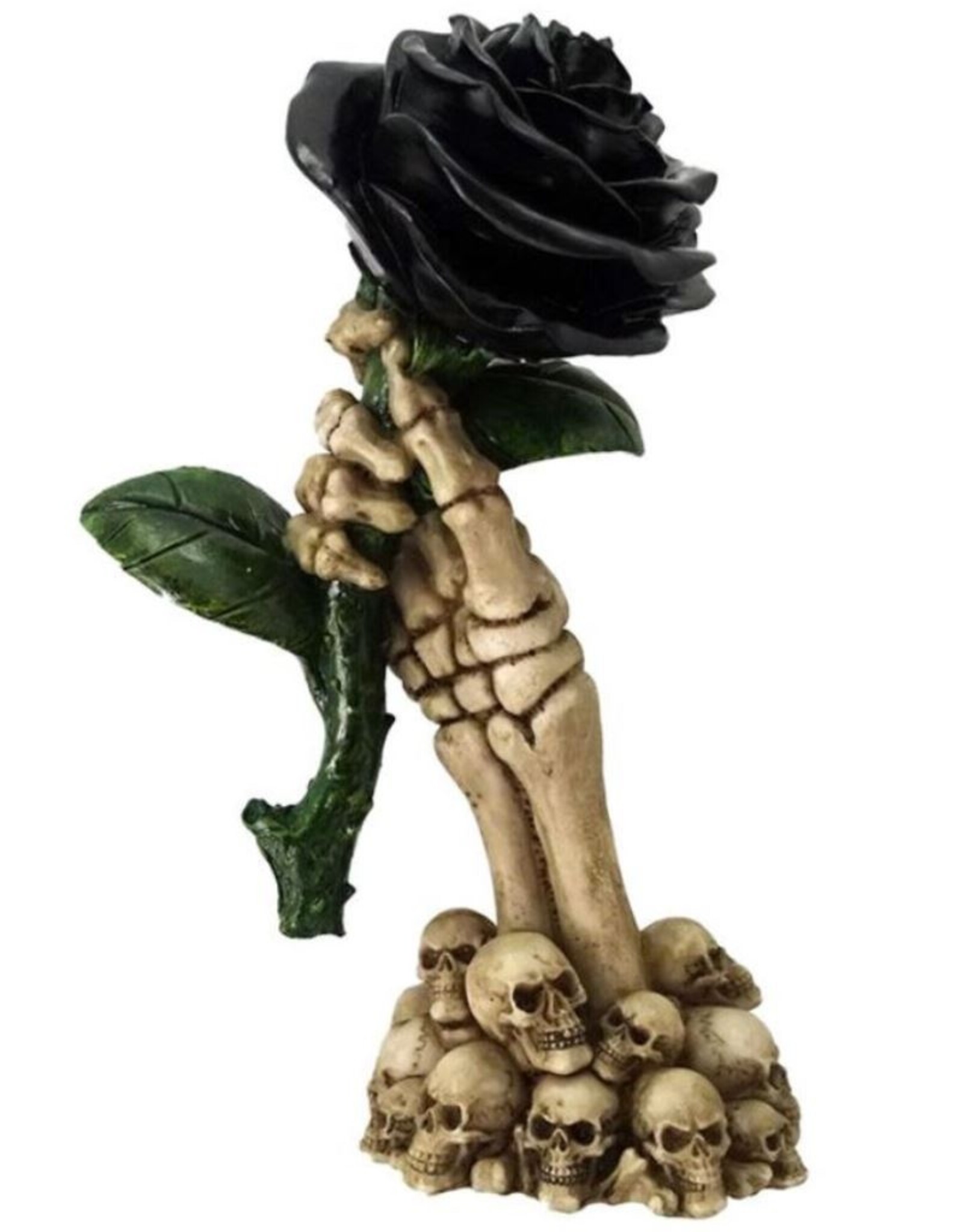 Puckator Giftware & Lifestyle - Skeleton Hand Holding Black Rose ornament
