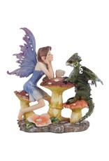 Puckator Giftware Figurines Collectables - Woodland Spirit Fairy Dragon Tea Party