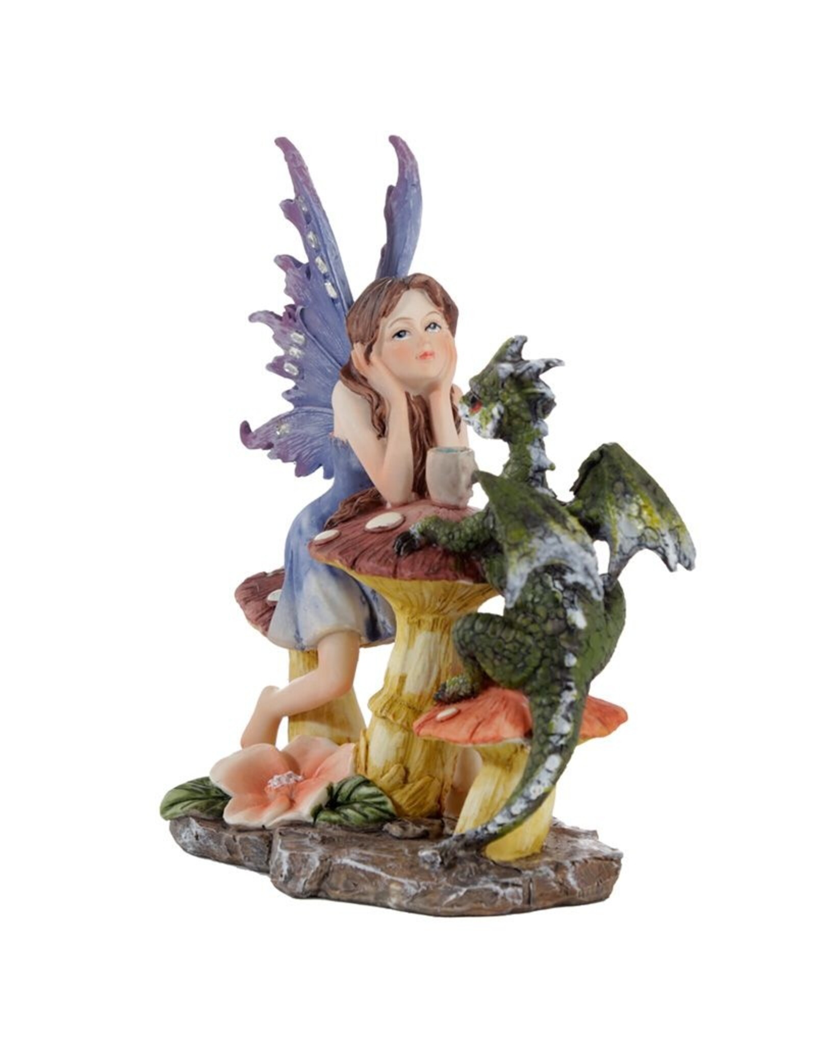 Puckator Giftware Figurines Collectables - Woodland Spirit Fairy Dragon Tea Party