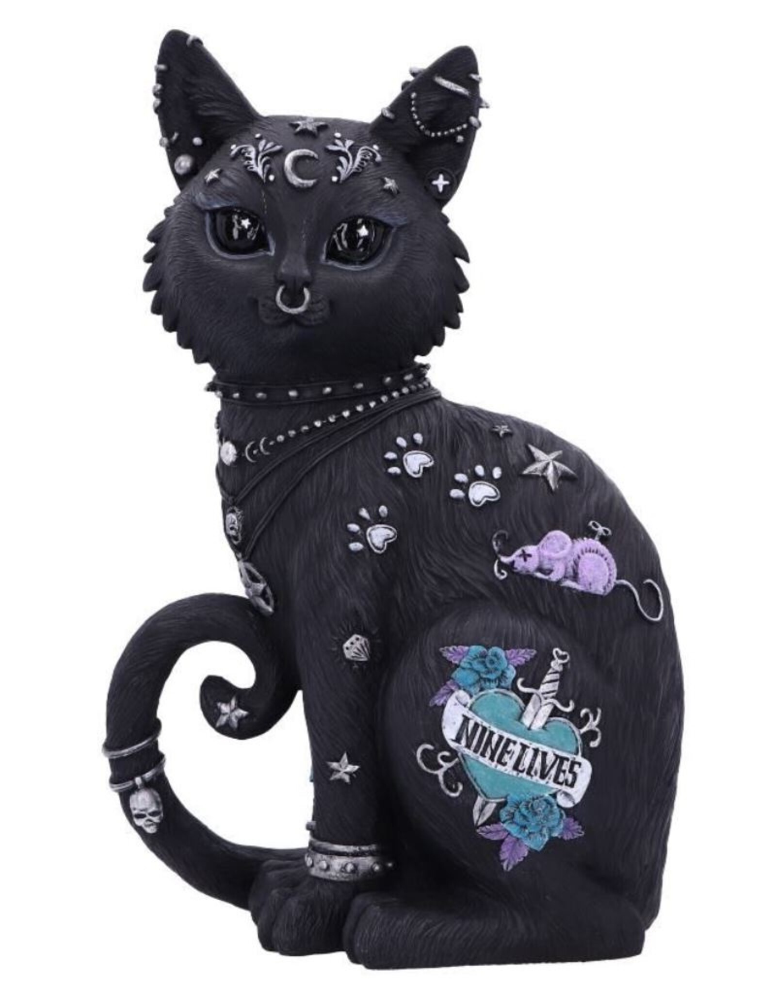 NemesisNow Giftware & Lifestyle - Negen Levens Kattenbeeldje 22cm