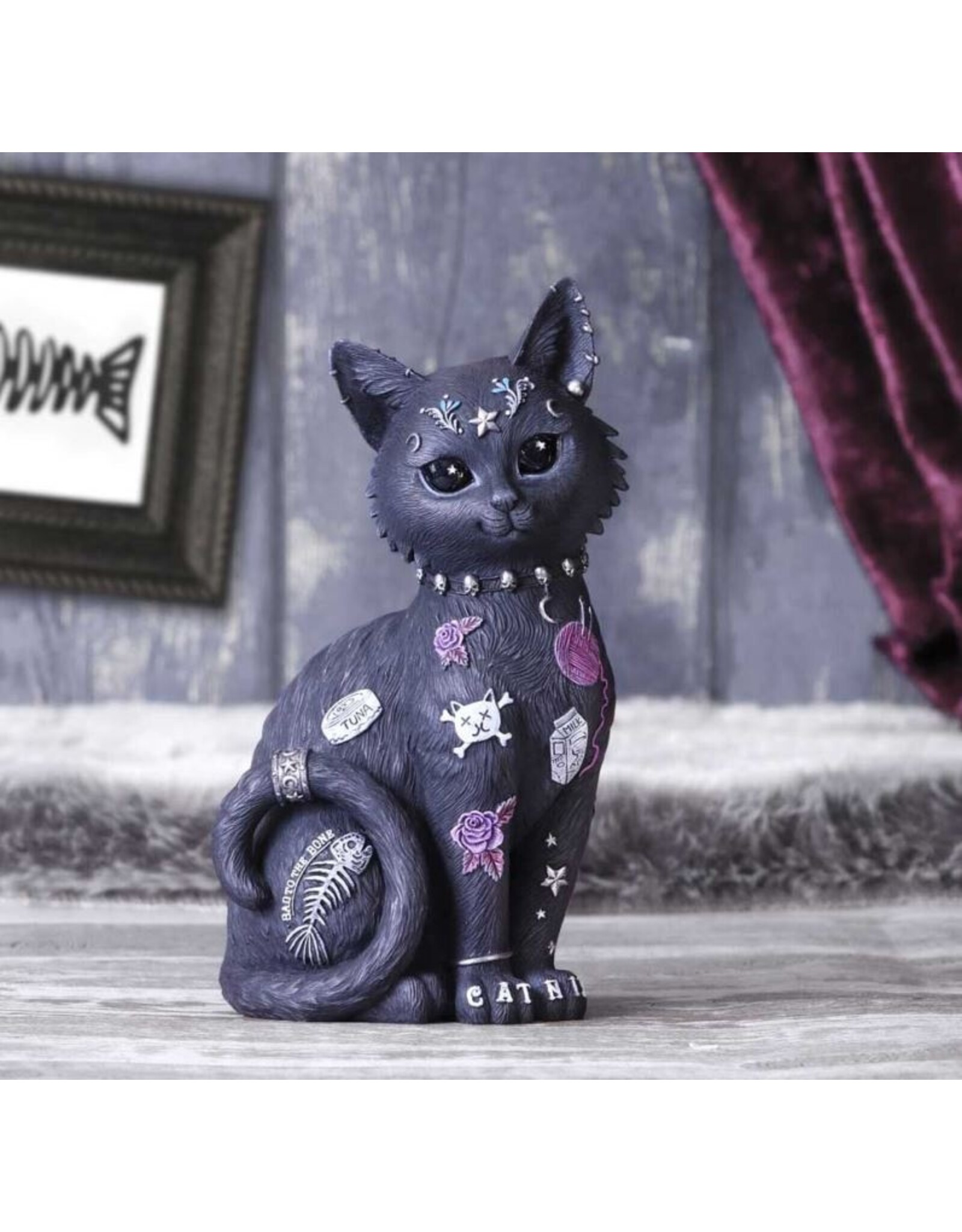 NemesisNow Giftware & Lifestyle - Bad to the bone Cat figurine 22cm