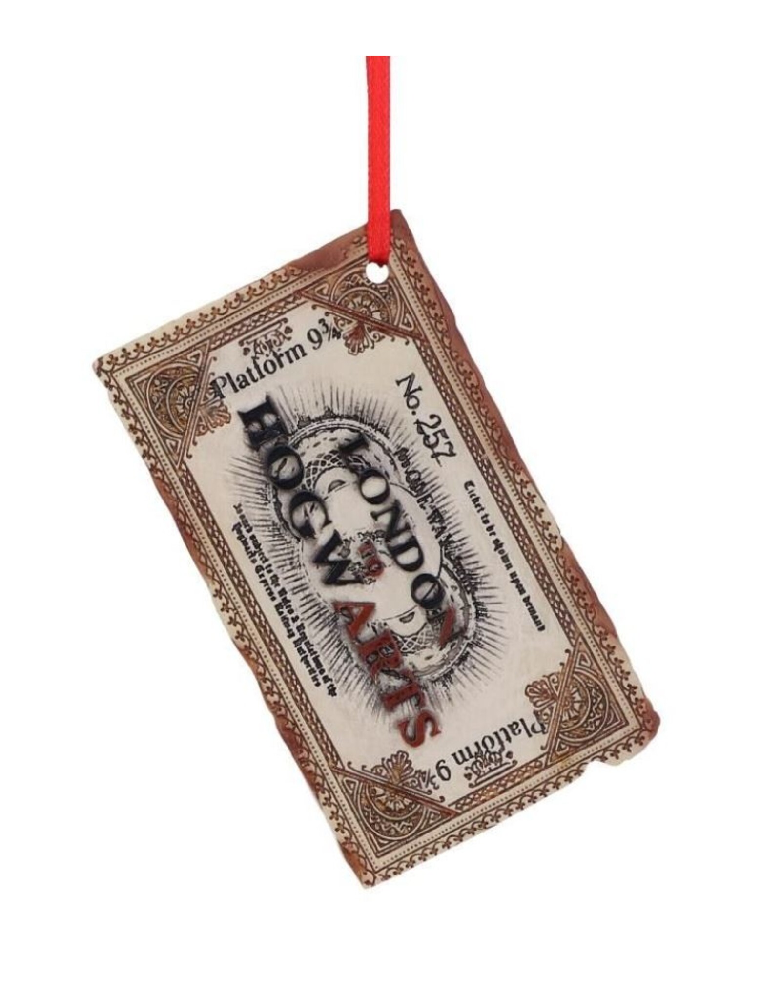 NemesisNow Giftware & Lifestyle - Harry Potter Zweinstein Express Ticket Hangend Ornament