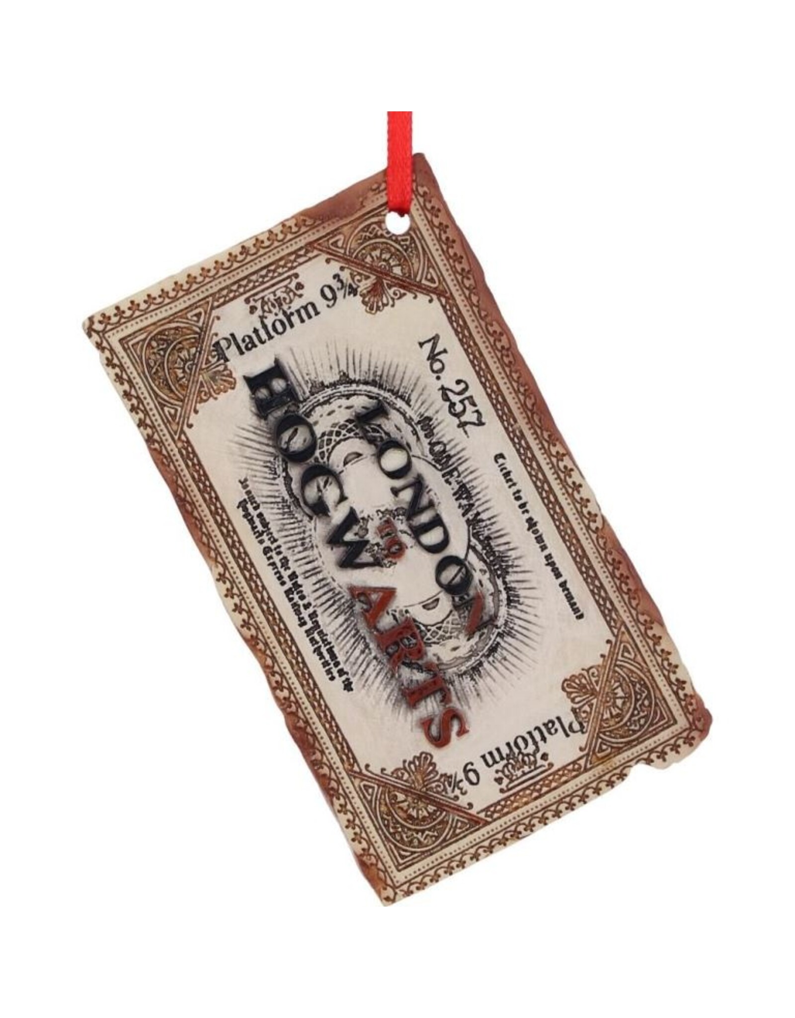 NemesisNow Giftware & Lifestyle - Harry Potter Zweinstein Express Ticket Hangend Ornament