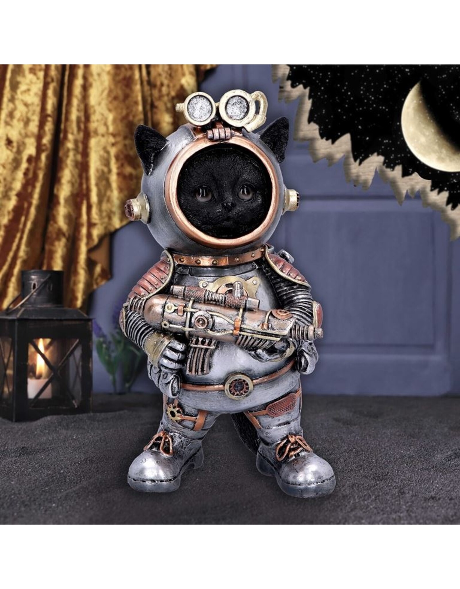 NemesisNow Giftware & Lifestyle - Cat-tack Space Steampunk Figurine